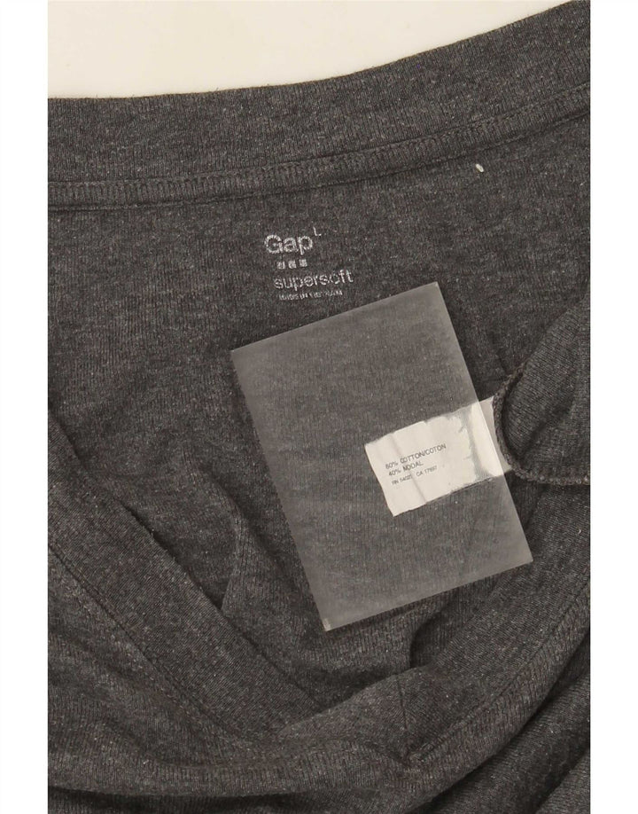 Gap Womens Top Long Sleeve UK 14 Large Grey Cotton