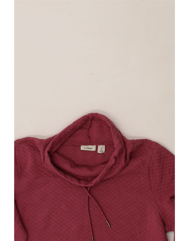 L.L.BEAN Womens Sweatshirt Jumper UK 14 Medium Pink Polyester Vintage L.L.Bean and Second-Hand L.L.Bean from Messina Hembry 