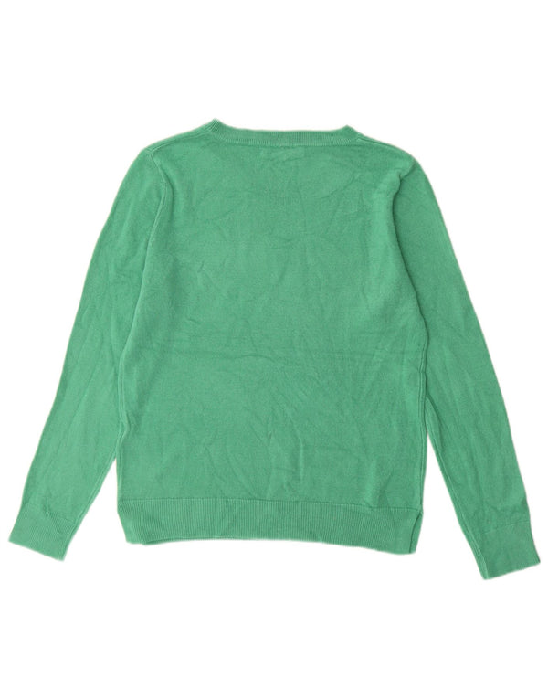 Marks & Spencer Womens Crew Neck Jumper Sweater UK 10 Small Turquoise