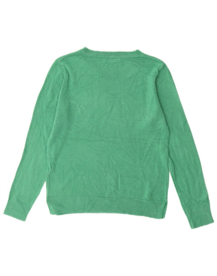 Marks & Spencer Womens Crew Neck Jumper Sweater UK 10 Small Turquoise