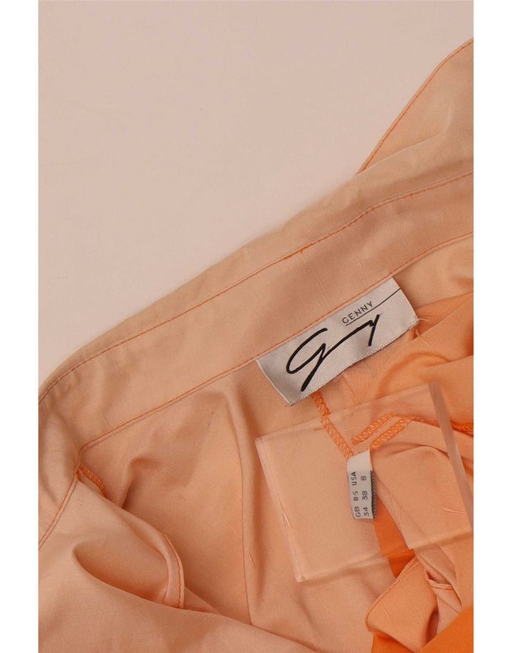 Genny Womens Shirt Dress US 8 Medium Orange