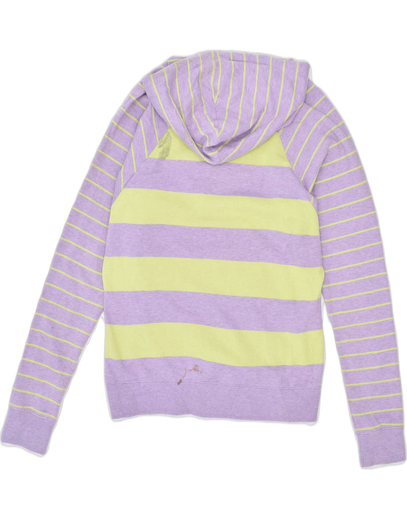 VOLCOM Womens Hoodie Jumper UK 12 Medium Purple Striped Cotton | Vintage | Thrift | Second-Hand | Used Clothing | Messina Hembry 