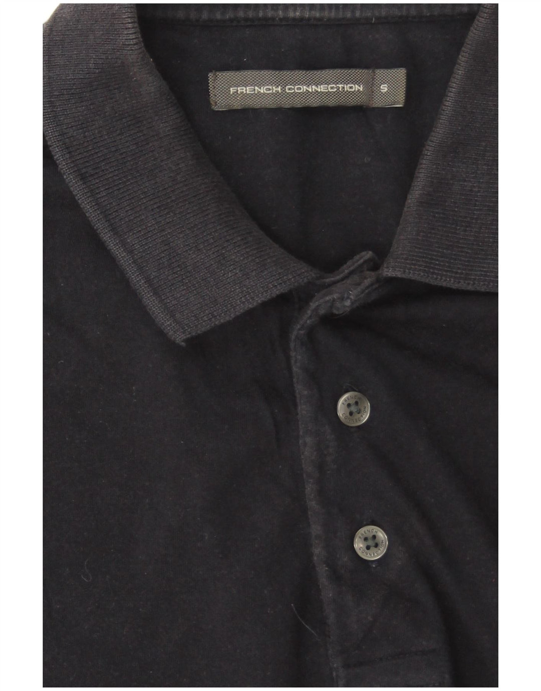 French Connection Mens Polo Shirt Small Navy Blue Cotton