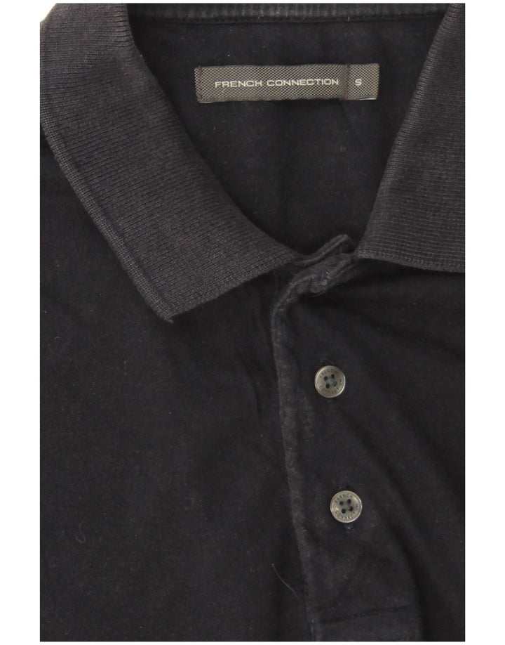 French Connection Mens Polo Shirt Small Navy Blue Cotton