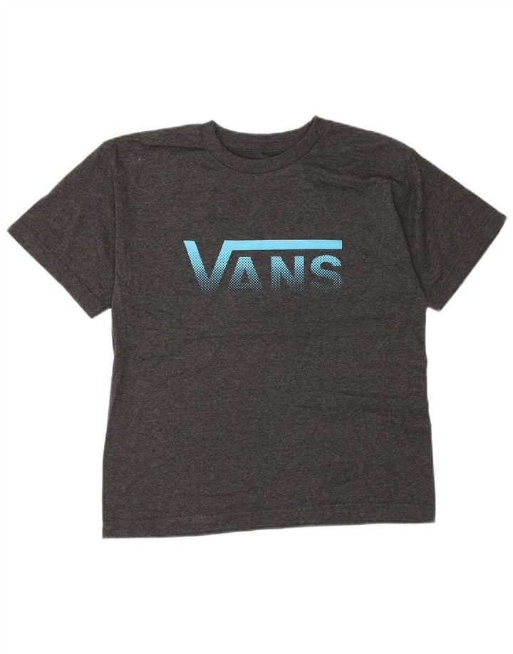 VANS Boys Graphic T-Shirt Top 12-13 Years Large Grey Cotton