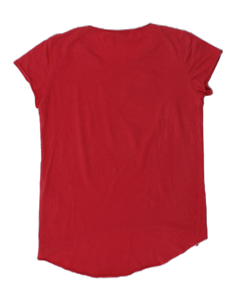 LIU JO JUNIOR Girls Graphic T-Shirt Top 7-8 Years Red Modal | Vintage Liu Jo junior | Thrift | Second-Hand Liu Jo junior | Used Clothing | Messina Hembry 