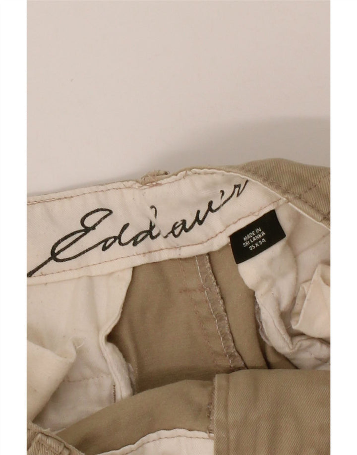 EDDIE BAUER Mens Straight Cargo Trousers W35 L34 Beige Cotton Vintage Eddie Bauer and Second-Hand Eddie Bauer from Messina Hembry 