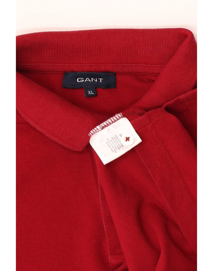 Gant Mens Polo Shirt XL Red Cotton