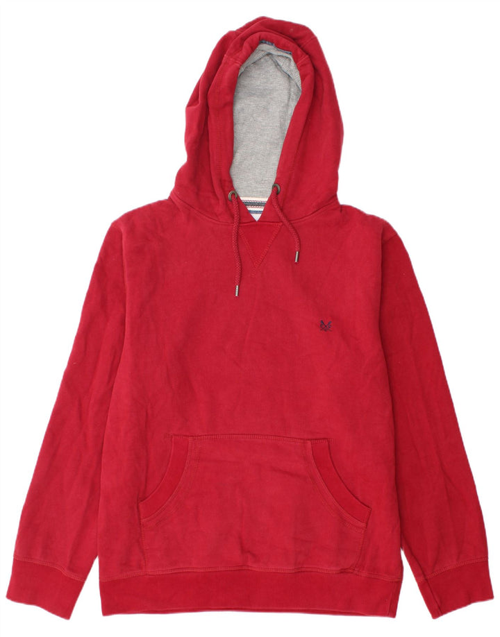 Crew Clothing Mens Hoodie Jumper Medium Red Cotton
