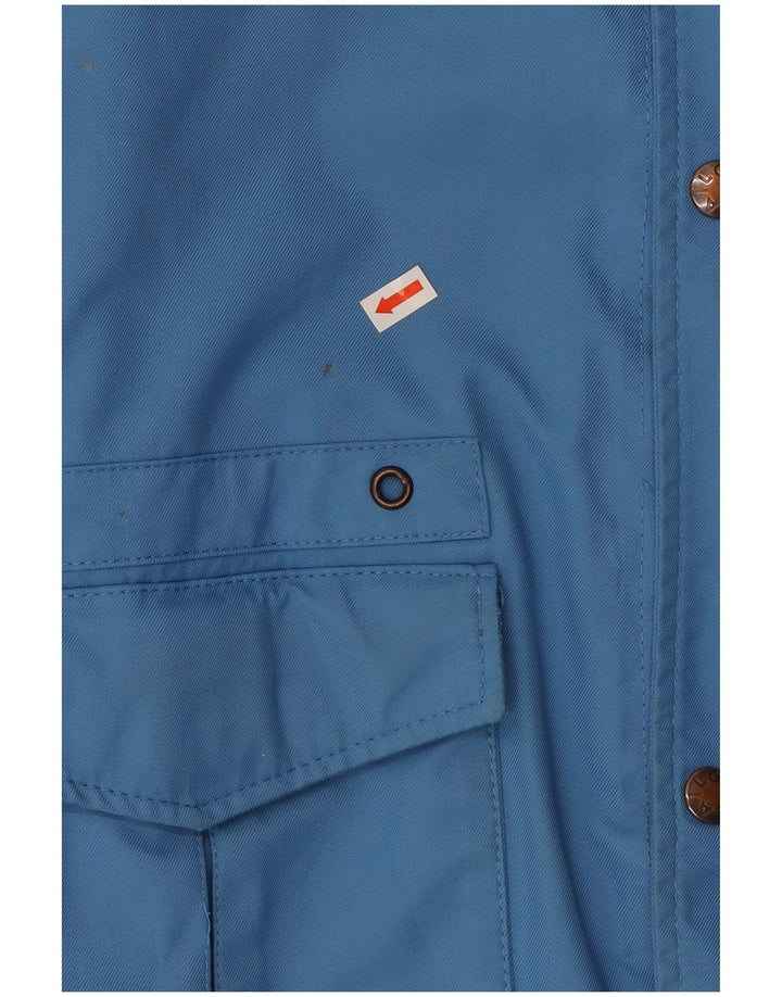 Bailo Mens Gore-Tex Hooded Rain Jacket  IT 46 Small Blue Polyamide Modern