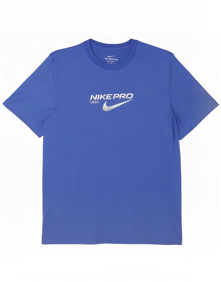 Nike Mens Graphic T-Shirt Top Medium Blue Cotton