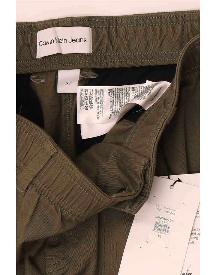 Calvin Klein Mens Cargo Shorts XS W29 Khaki Cotton