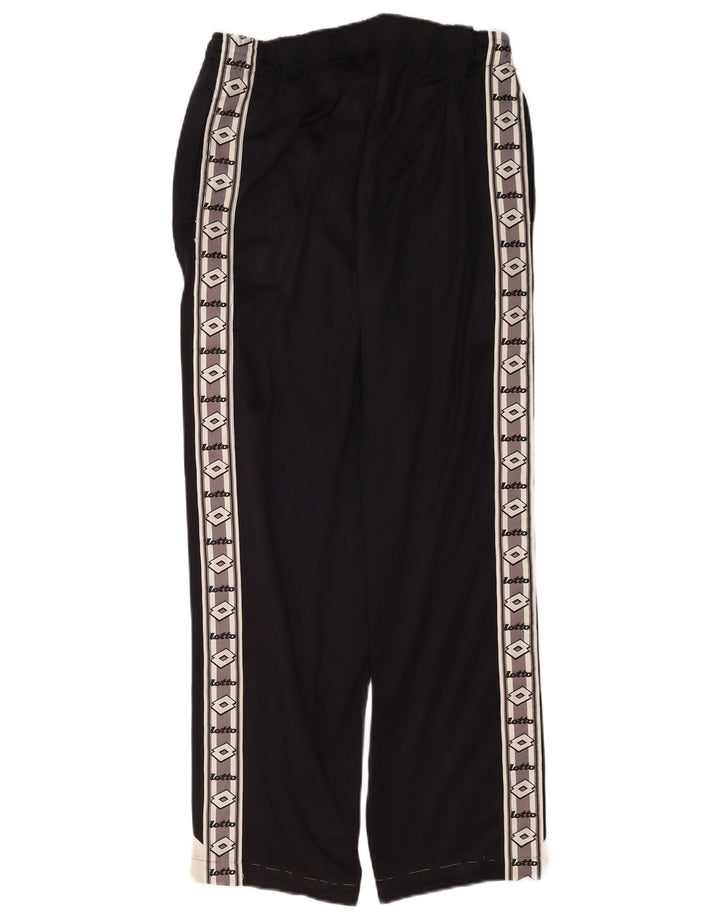 Lotto Mens Graphic Tracksuit Trousers Large Black Colourblock