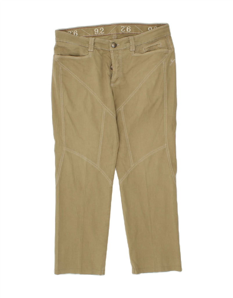 9.2 BY CARLO CHIONNA Mens Straight Corduroy Trousers W36 L26  Khaki Cotton Vintage 9.2 by Carlo Chionna and Second-Hand 9.2 by Carlo Chionna from Messina Hembry 