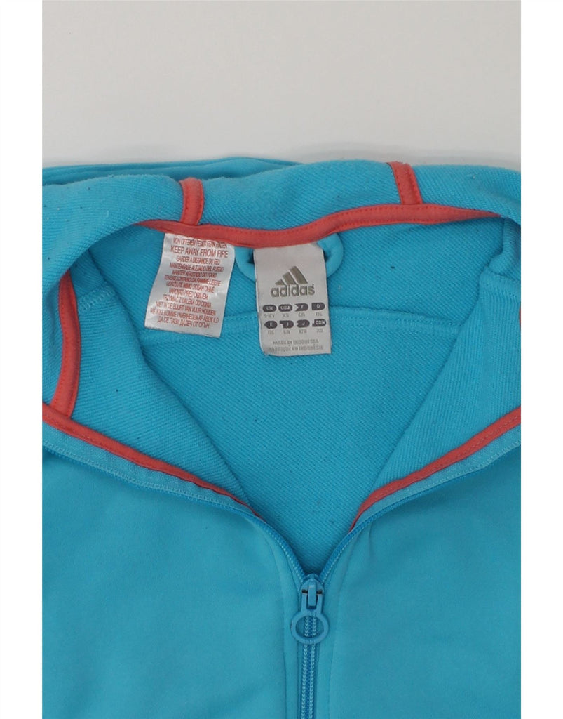 ADIDAS Girls Zip Hoodie Sweater 5-6 Years Blue | Vintage Adidas | Thrift | Second-Hand Adidas | Used Clothing | Messina Hembry 