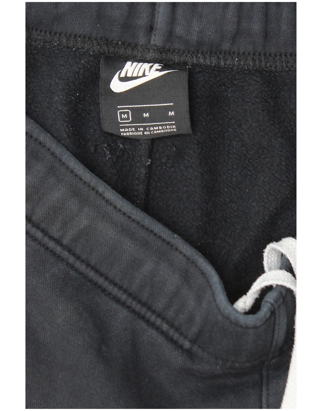 NIKE Mens Tracksuit Trousers Joggers Medium  Black Colourblock Cotton