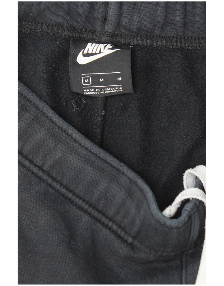 NIKE Mens Tracksuit Trousers Joggers Medium  Black Colourblock Cotton