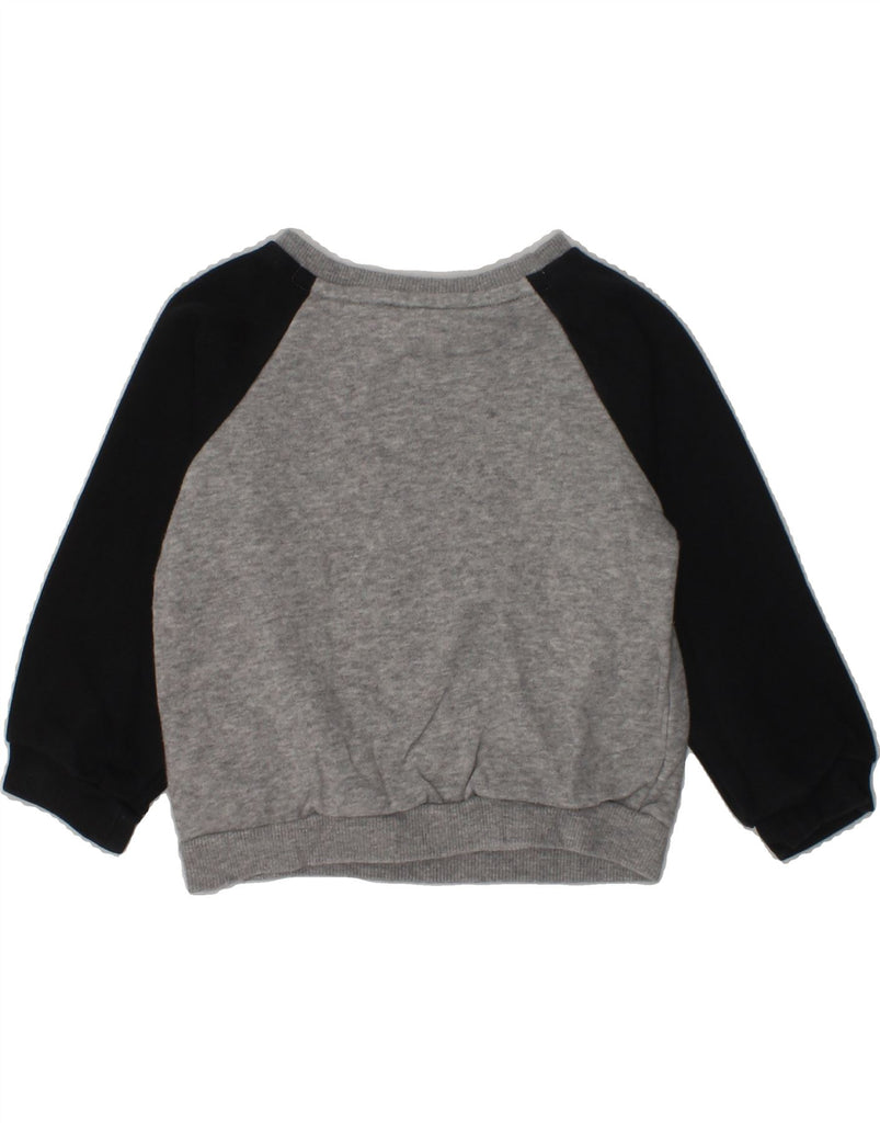 ADIDAS Baby Boys Graphic Sweatshirt Jumper 6-9 Months Grey Colourblock | Vintage Adidas | Thrift | Second-Hand Adidas | Used Clothing | Messina Hembry 