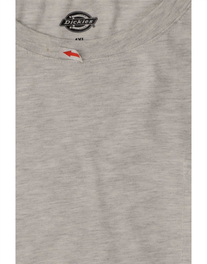 Dickies Mens T-Shirt Top 4XL Grey Flecked Cotton