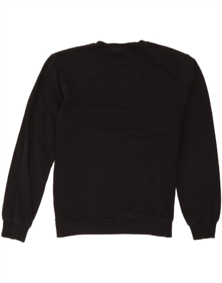 Fila Mens Sweatshirt Jumper Medium Black Cotton Sports