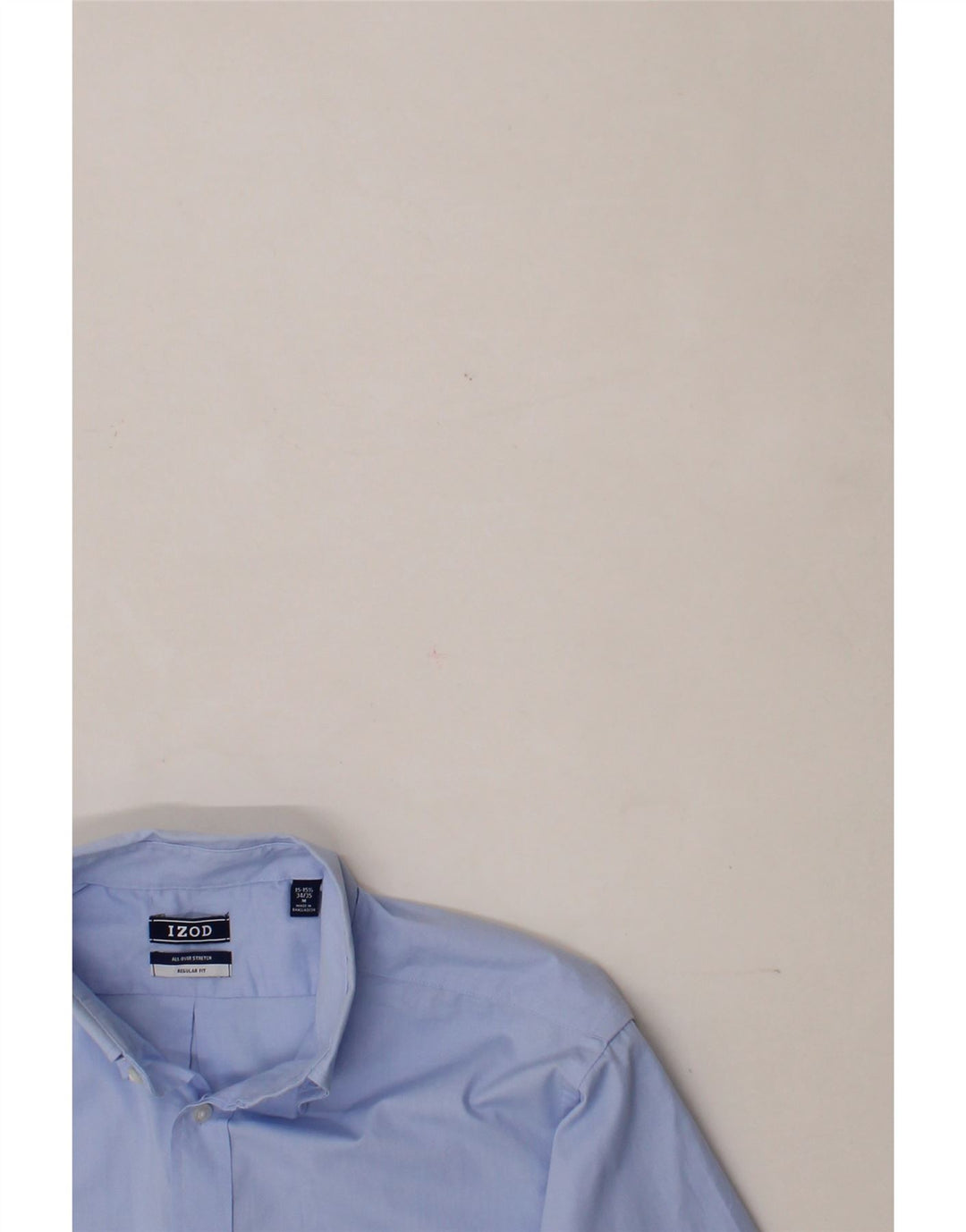 IZOD Mens Regular Fit Shirt Size 15 1/2 Medium Blue Cotton Vintage Izod and Second-Hand Izod from Messina Hembry 