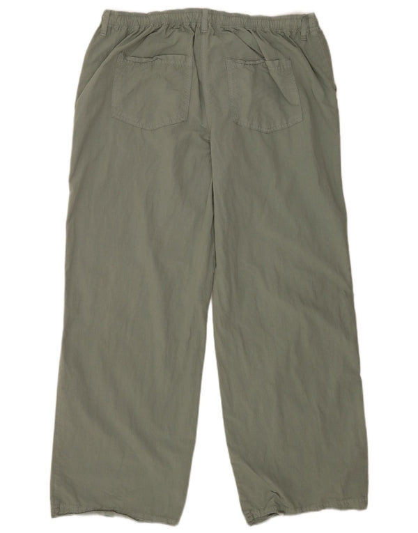Topshop Womens Relaxed Fit Casual Trousers UK 12 Medium W34 L29 Grey Cotton