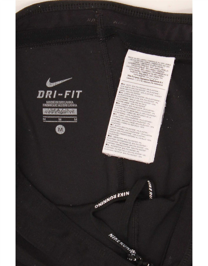 Nike Womens Dri Fit Leggings UK 14 Medium  Black Polyester
