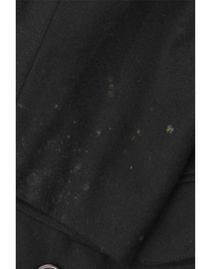 SISLEY Mens Double Breasted Blazer Jacket UK 38 Medium Black Wool