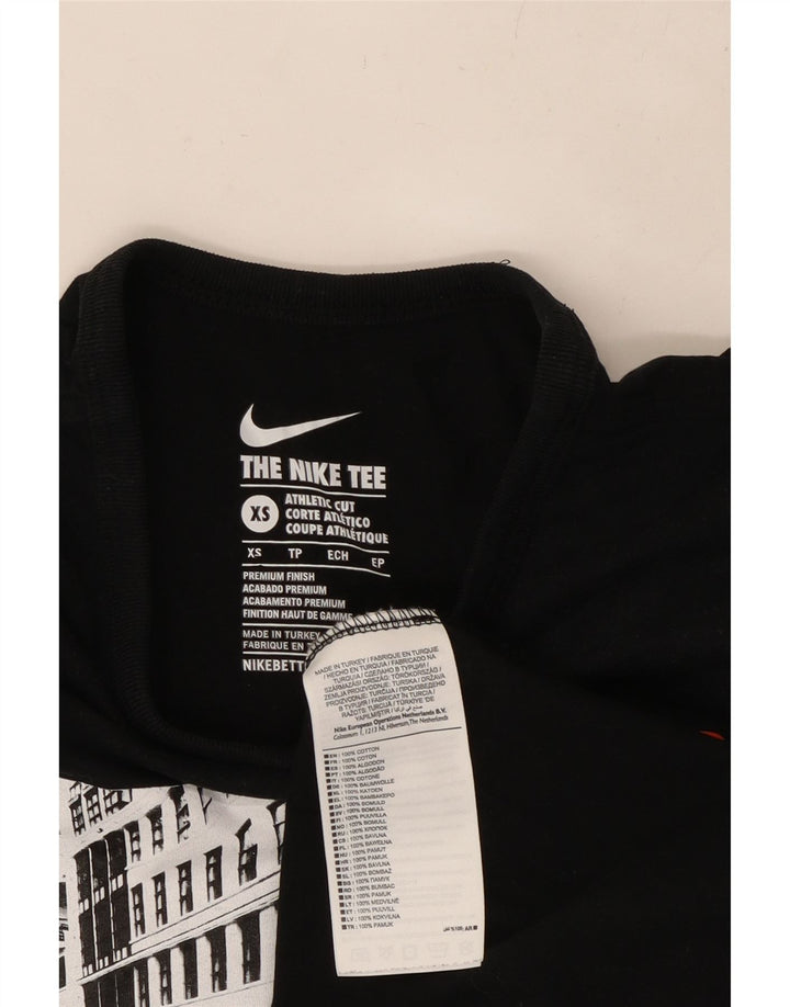 NIKE Mens Athletic Cut Graphic T-Shirt Top XS Black Cotton Vintage Nike and Second-Hand Nike from Messina Hembry 