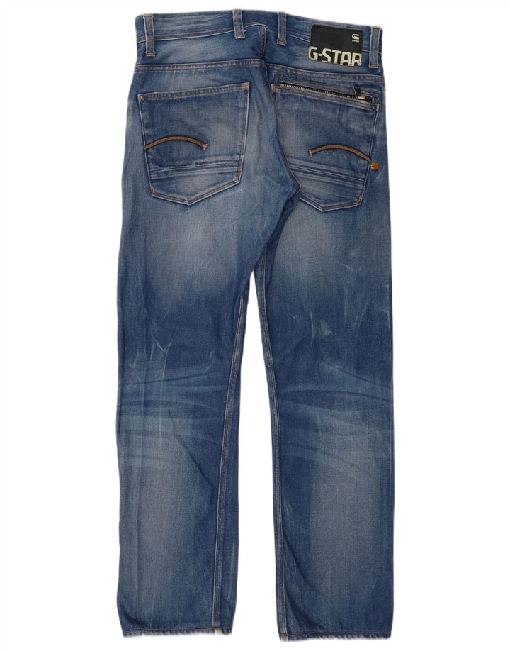 G-Star Mens Straight Jeans W32 L32 Blue Cotton