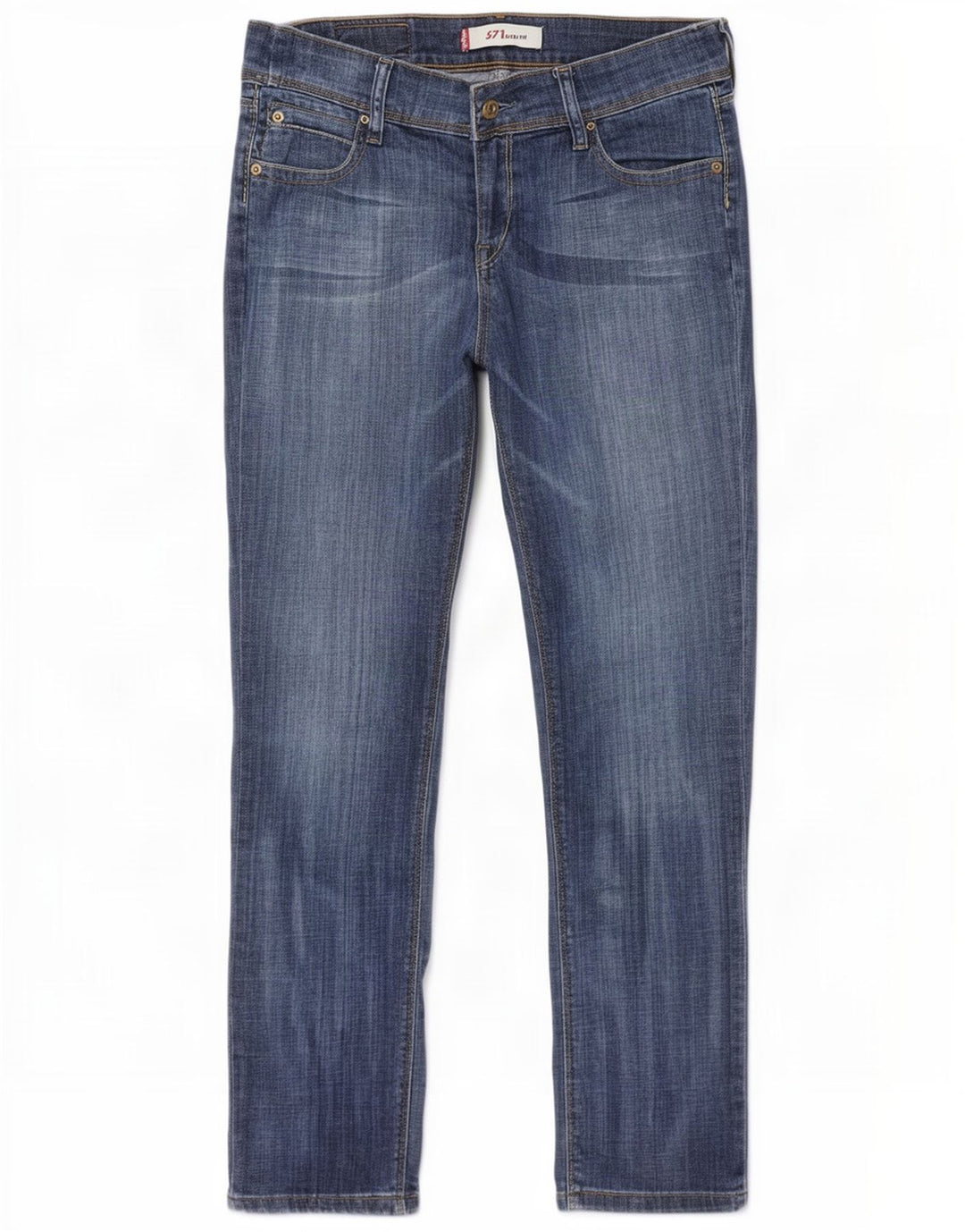 Levi's Womens 571 Slim Jeans W31 L32 Blue Cotton