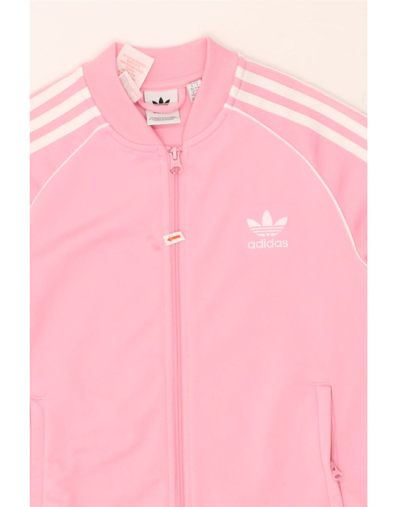 ADIDAS Girls Tracksuit Top Jacket 11-12 Years Pink Polyester | Vintage Adidas | Thrift | Second-Hand Adidas | Used Clothing | Messina Hembry 