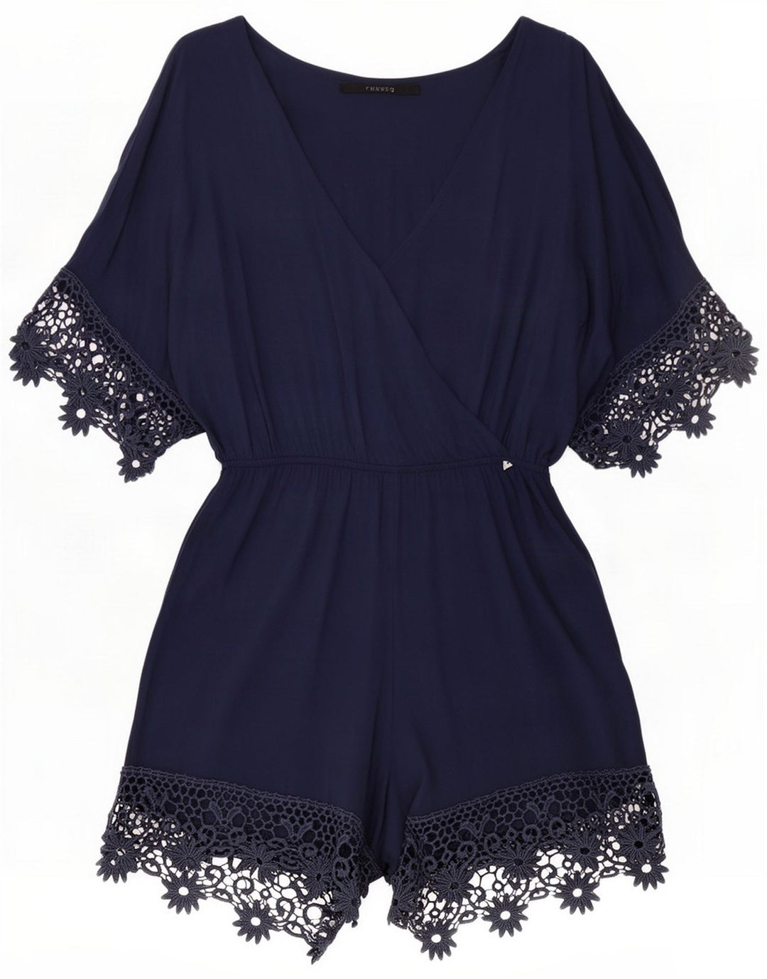 Guess Womens Playsuit UK 8 Small Navy Blue Viscose