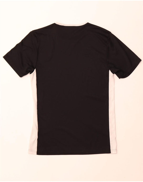 ADIDAS Mens Climalite T-Shirt Top Small Black Colourblock Polyester