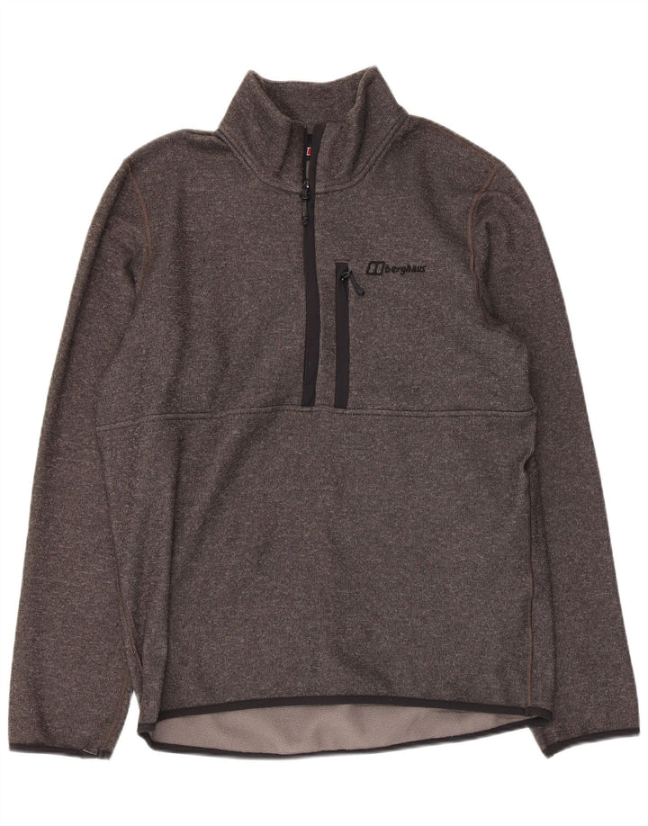 Berghaus Mens Zip Neck Sweatshirt Jumper Medium Grey