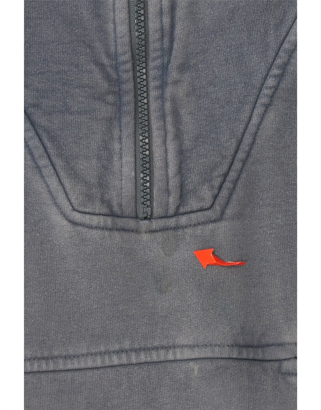 WEIRD FISH Mens Zip Neck Sweatshirt Jumper Large Blue Cotton