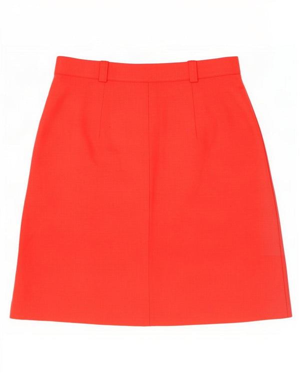 Vintage Womens A-Line Skirt IT 46 Large W28 Red Linen
