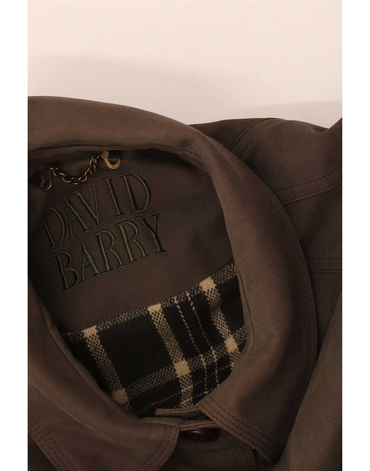 David Barry Womens Trench Coat UK 12 Medium Brown