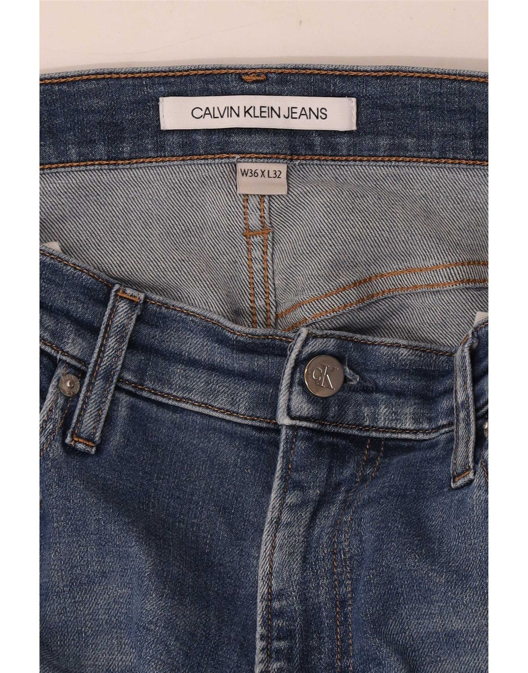 Calvin Klein Mens Slim Jeans W36 L32 Blue