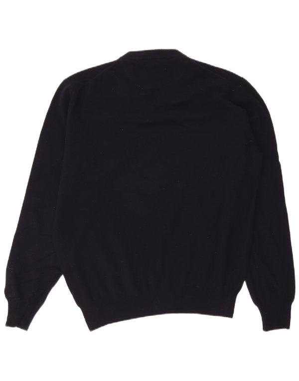Armata Di Mare Mens V-Neck Jumper Sweater Large Navy Blue Wool