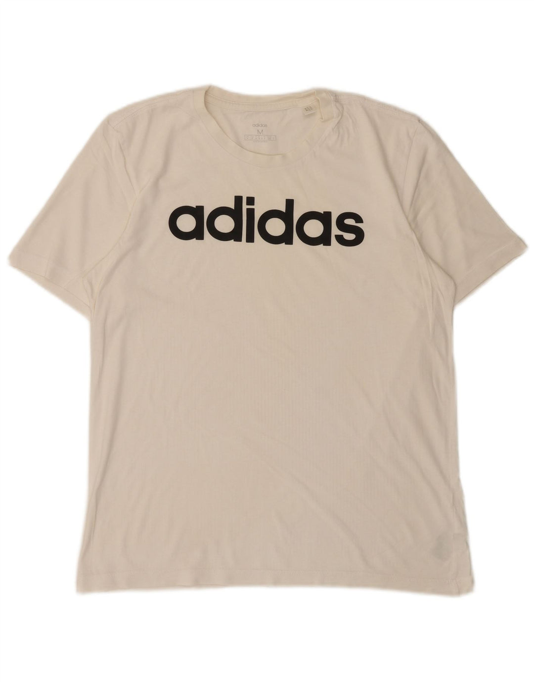 Adidas Mens Graphic T-Shirt Top Medium White Cotton