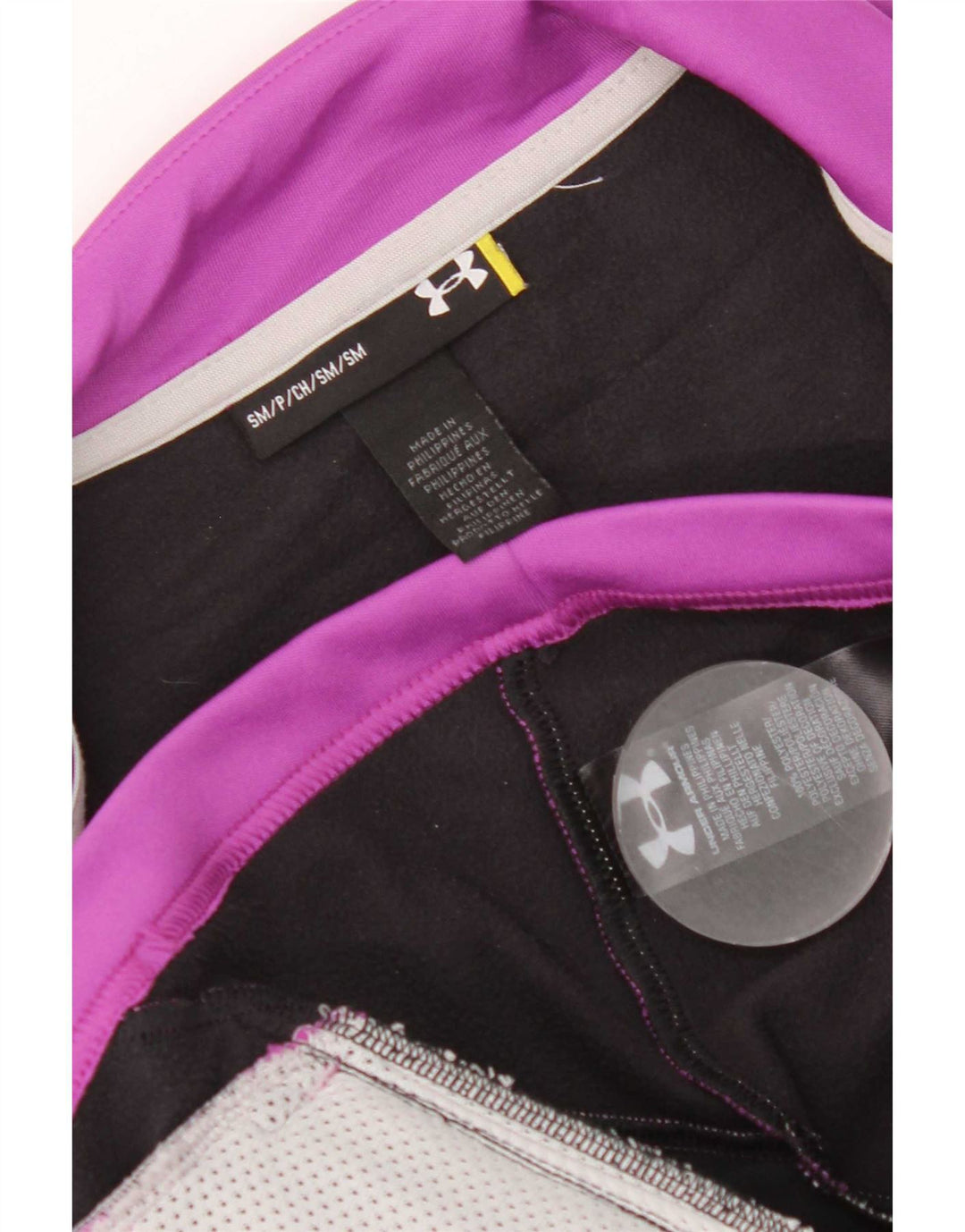 Under Armour Womens Tracksuit Top Jacket UK 10 Small Purple Colourblock