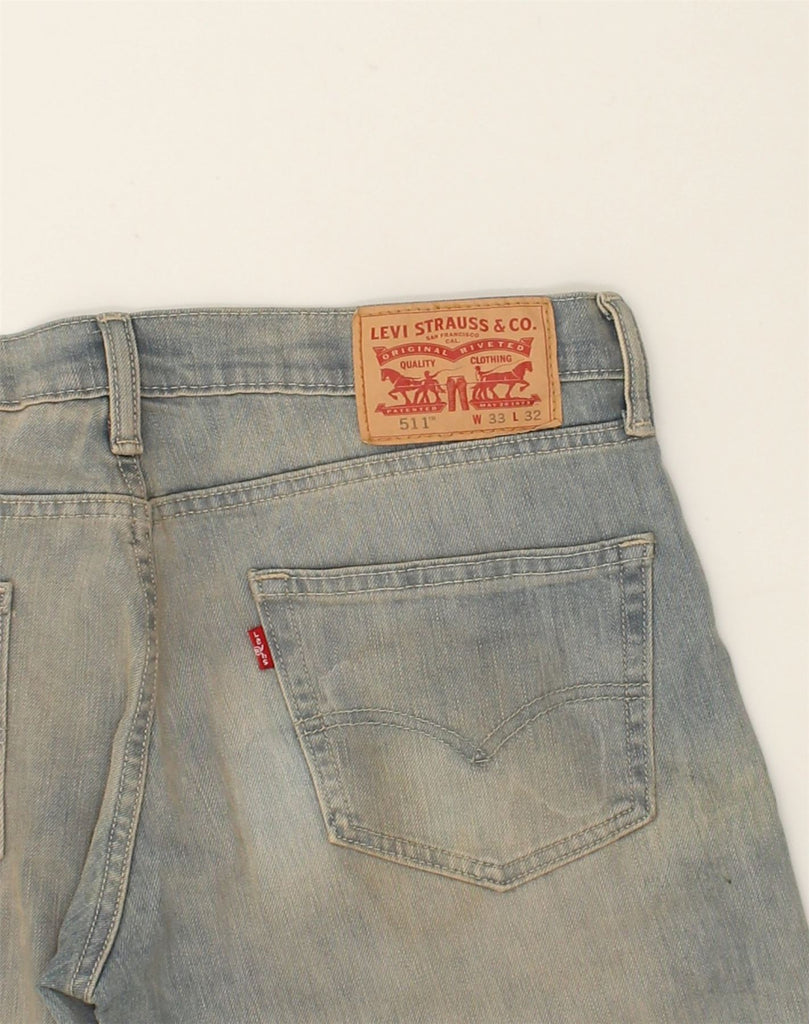 LEVI'S Womens 511 Slim Jeans W33 L32  Blue Cotton | Vintage Levi's | Thrift | Second-Hand Levi's | Used Clothing | Messina Hembry 