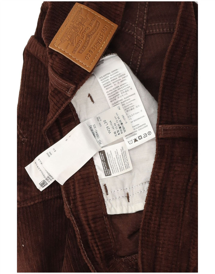 LEVI'S Womens Straight Corduroy Trousers W29 L30 Brown Cotton