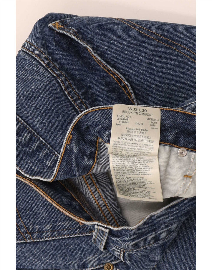 Lee Mens Brooklyn Comfort Straight Jeans W32 L30 Blue Cotton