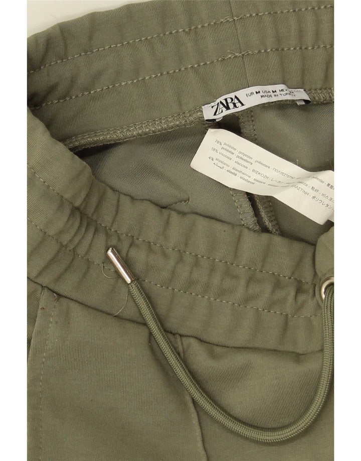Zara Mens Sport Shorts Medium Green Polyester