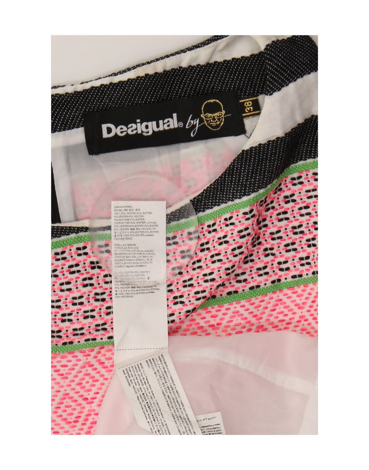 DESIGUAL Womens Sleeveless Basic Dress EU 38 Medium Multicoloured Striped Vintage Desigual and Second-Hand Desigual from Messina Hembry 