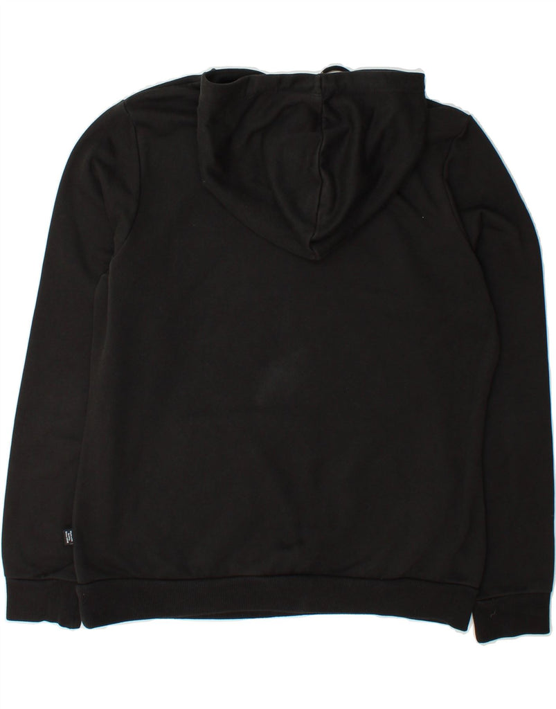 PUMA Womens Graphic Hoodie Jumper UK 16 Large Black Cotton Vintage Puma and Second-Hand Puma from Messina Hembry 