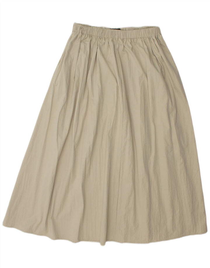 Zara Womens Flared Skirt Small W26  Beige Polyester