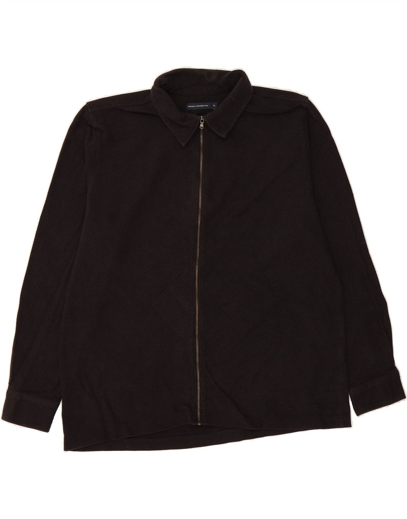 FRENCH CONNECTION Mens Bomber Jacket UK 42 XL Black Cotton Vintage French Connection and Second-Hand French Connection from Messina Hembry 